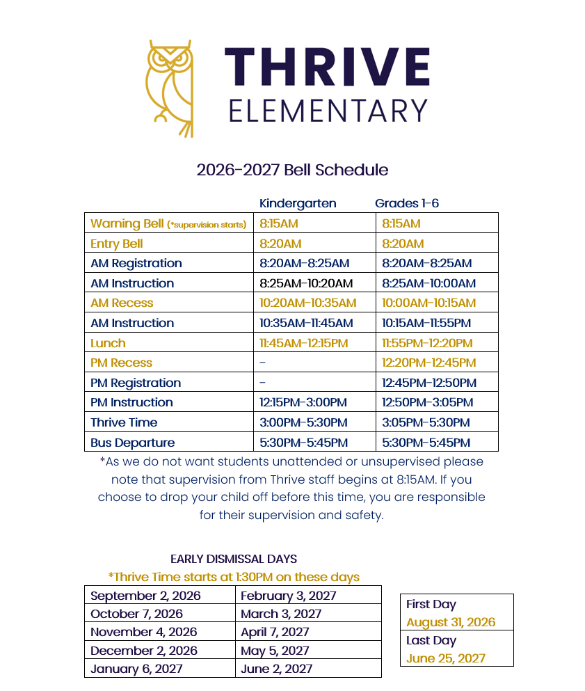 2026-2027 School Calendar